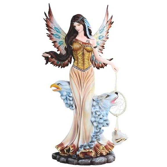 FC Design 18"H Indian Fairy with Animal Spirits Figurine Statue Sculpture Ornament Decoration Home/Room Decor and Unique Gift Ideas for Housewarming, Holidays and Birthdays