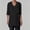 Black, variant on Women's Linen Tunic Tops Casual Dressy V-Neck Elbow Sleeve Dual Patch Pocket Solid Loose Irregular Hem Casual Summer Blouse S-XXXL
