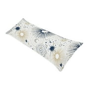 Sweet Jojo Designs Celestial Blue Gold and Grey Body Pillow Cover Case 54x20 (Pillow Not Included)