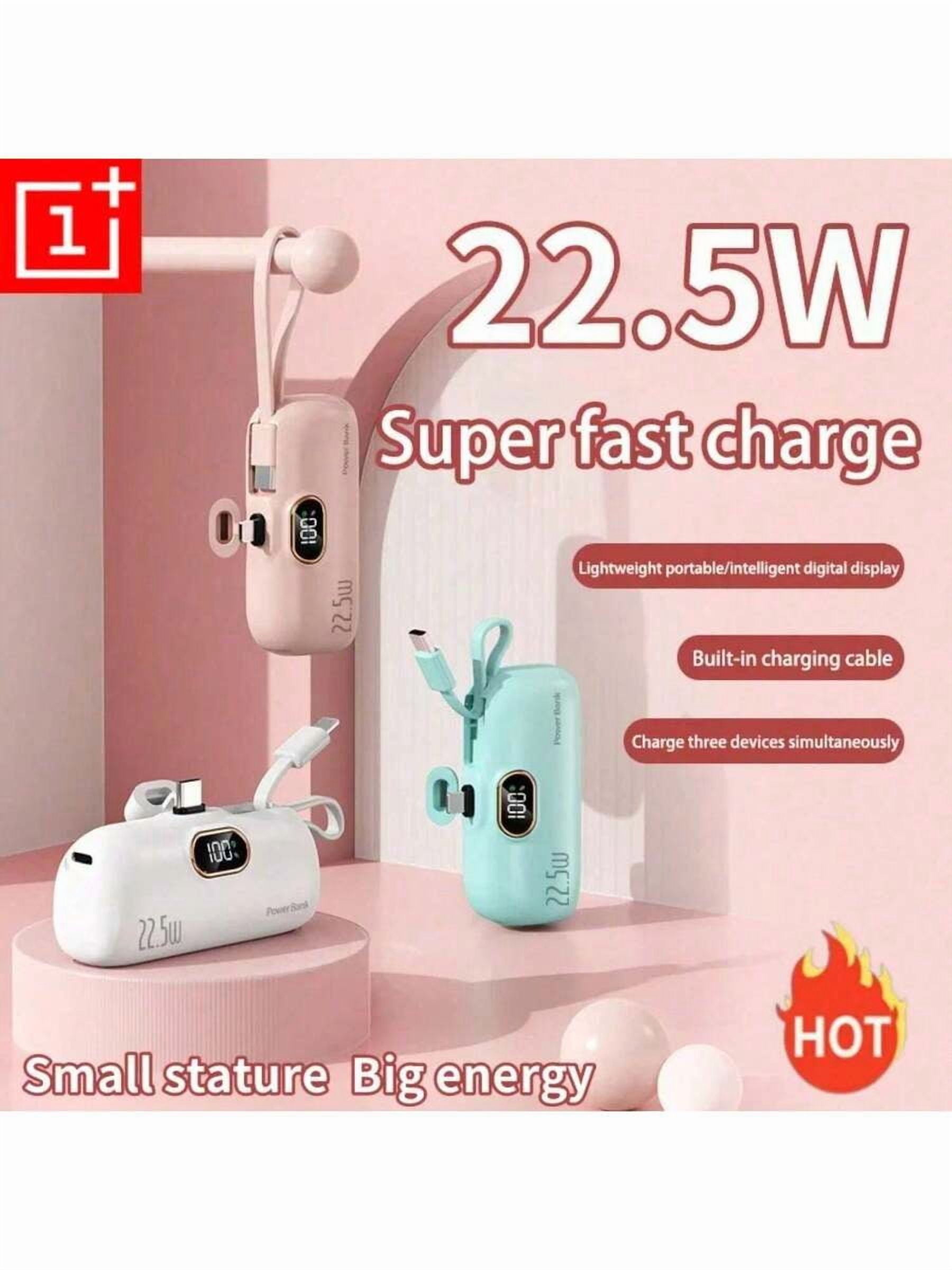 Mini Portable Power Bank 10000mAh/5000mAh, USB-C Fast Charging, Compact Travel Charger for iPhone & Android, Outdoor Backup Battery with Display
