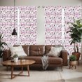 thumbnail image 2 of Ambesonne Retro Window Curtains, Pop Art Style Cartoon Pattern, Each 28" W x 95" L, Pale Grey White Magenta, 2 of 5