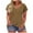 Brown, variant on Fesfesfes Women Plus Size Tshirts for Women Plus-Size Ruffles Solid Blouses Short Sleeve Summer V-Neck Tops T- T Shirt for Women 8(L)