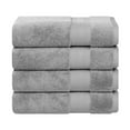 thumbnail image 2 of Superior Aria Turkish Cotton 4-Piece Bath Towel Set, Ultra Soft Heavyweight Towels, Grey, 2 of 6