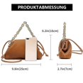 thumbnail image 5 of Shoulder Clutch Purse for Women, Designer Small Dumpling Chain Bag, Soft Ruched Crossbody Bag, 5 of 5
