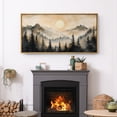thumbnail image 3 of Large Framed Canvas Print Sunrise from mistry Forest Wall Art Decorative Ready to Hang Painting for Living room Bedroom - 60"x30" Natural Frame, 3 of 7
