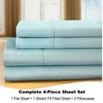 thumbnail image 4 of BedTite Soft Microfiber Anti-Wrinkle 4-Piece King Sheet Set - Light Blue, 4 of 7