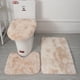 thumbnail image 1 of Pink Leopard Print Plush Carpet Toilet Seat Cover 3Pcs Antiskid Foot Pad Modern Simple Gadgets To Keep Warm Bathroom Accessories My Lux Decor Round, 1 of 19