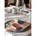 thumbnail image 6 of Boho Cloth Napkins Set of 4 Reusable Dinner Napkins, Middle Century Leaves Bohemia Minimalist Abstract Art Beige Cocktail Napkin Washable Table Napkins for Wedding/Holiday Party/Baby Shower 20"x20", 6 of 7