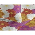 thumbnail image 3 of Ambesonne Flower Quilted Bedspread Set 3 Pcs, Gerbera Petals Summer Floral, Twin, Purple Orange and Pearl, 3 of 4