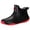 Red, variant on Rain Boots for Women Men Water-proof Platform Walking Water Shoes Wide Calf Slip on Rubber Ankle Booties Black Size 6.5