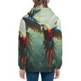 thumbnail image 6 of Kdxio Flying Parrots In Jungle Pattern Kids Boys Girls Zip Up Hoodie 3D Printed Hooded Sweatshirt Hoody Coat with Pocket 7-12 Y-Small, 6 of 6