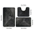 thumbnail image 3 of Bath Mat under $5! Cagogo Leaf Pattern Floor Mat 3-Piece Set for Bathroom, Water-Absorbent Non-Slip Rugs for Toilet and Kitchen, Modern Door Mats for Living Room and Bedroom Decor, 3 of 8