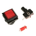 thumbnail image 4 of Botón Pulsador Arcade Cuadrado de 33 Mm con Lámparas LED de 12 Microinterruptor Soledad Botón pulsador de la máquina de juegos rojo, 4 of 7