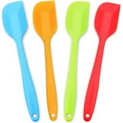 Silicone Spatula 4-piece Set, Heat-Resistant Spatulas, Non-stick Rubber Spatulas with Stainless Steel Core