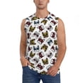 thumbnail image 2 of Lsque Bulldog Sunglasses Face Print Men's Cotton Blend Sleeveless Muscle Shirts (S-3XL)- Moisture Wicking, Odor Protection, UPF 30+,Small, 2 of 8