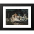 thumbnail image 2 of Alexandre Falguière 14x11 Black Modern Framed Museum Art Print Titled - Figures Seated Around a Lamp, 2 of 5