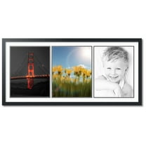ArtToFrames Collage Photo Picture Frame with 3 - 14x18 Openings, Framed in Black with Super White and Black Mats (CDM-3926-65)