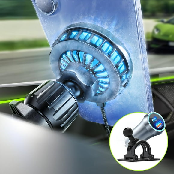LISEN for 15W Qi2 MagSafe Car Mount Charger [Peltier Cooler Instant Cooling] Wireless Magnetic Car Mount for iPhone Car Charger, Qi2 MagSafe Charger Mount