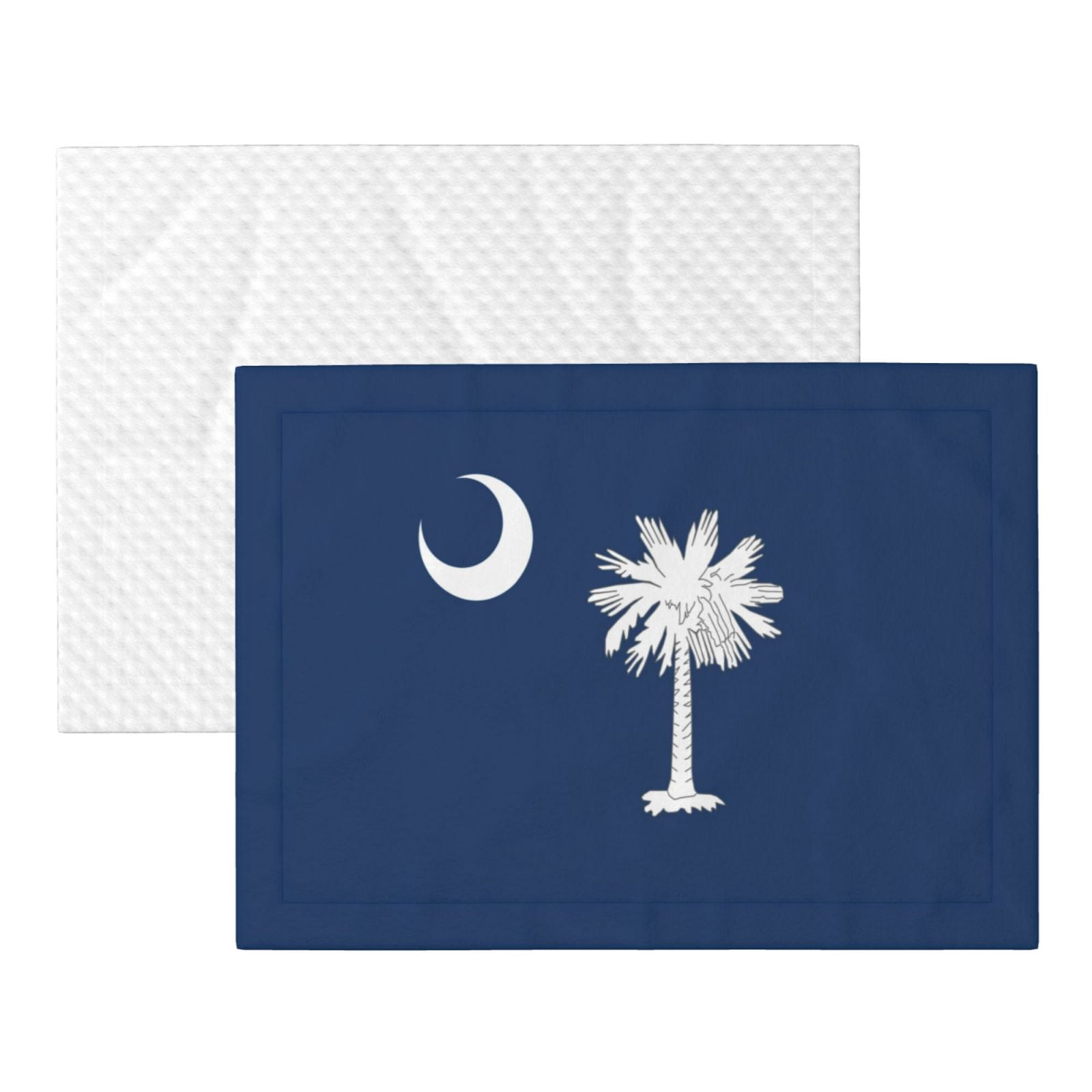 Flannel Throw Dog Blanket South Carolina Flag Pattern Soft Warm Print Pet Blankets for Small Dog Cat Puppy