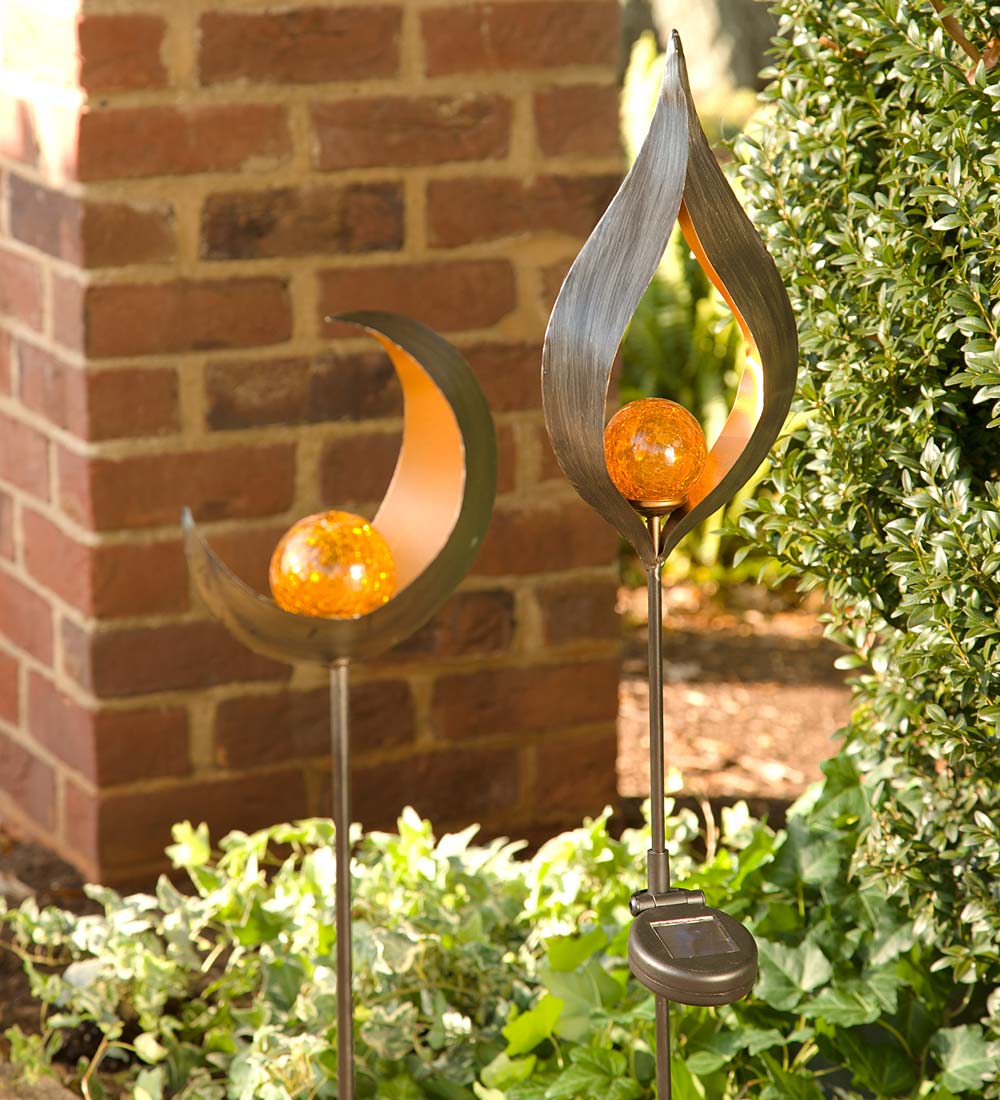 Lighted Metal Solar Garden Stake
