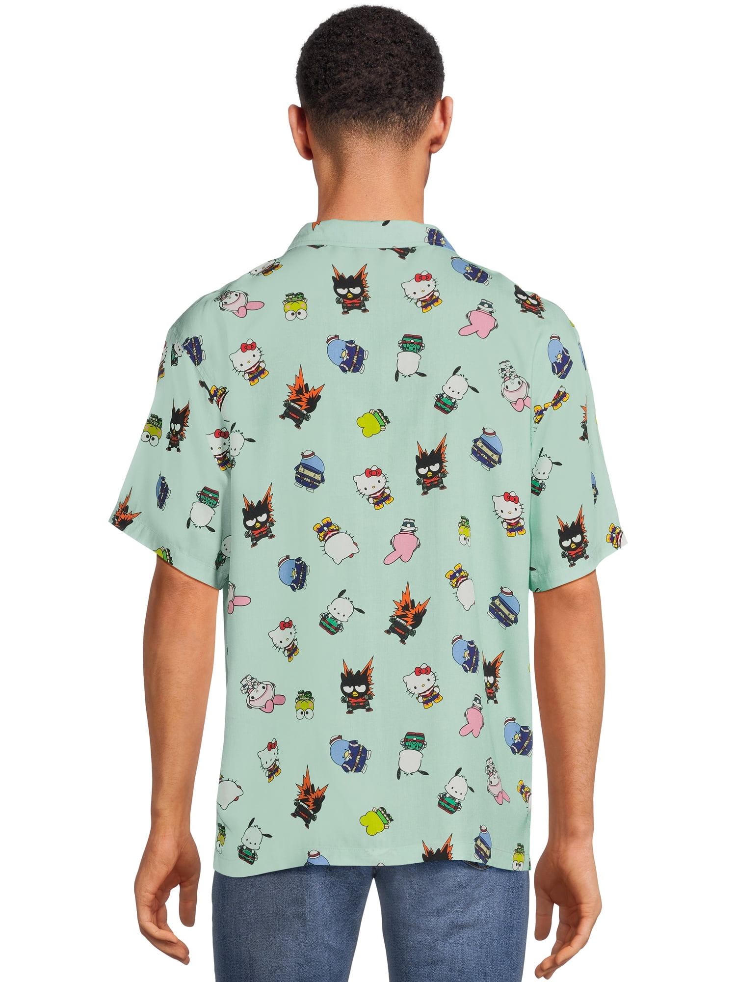 Hello Kitty + My Hero Academia Men's & Big Men's Woven Shirt, Sizes S-3XL