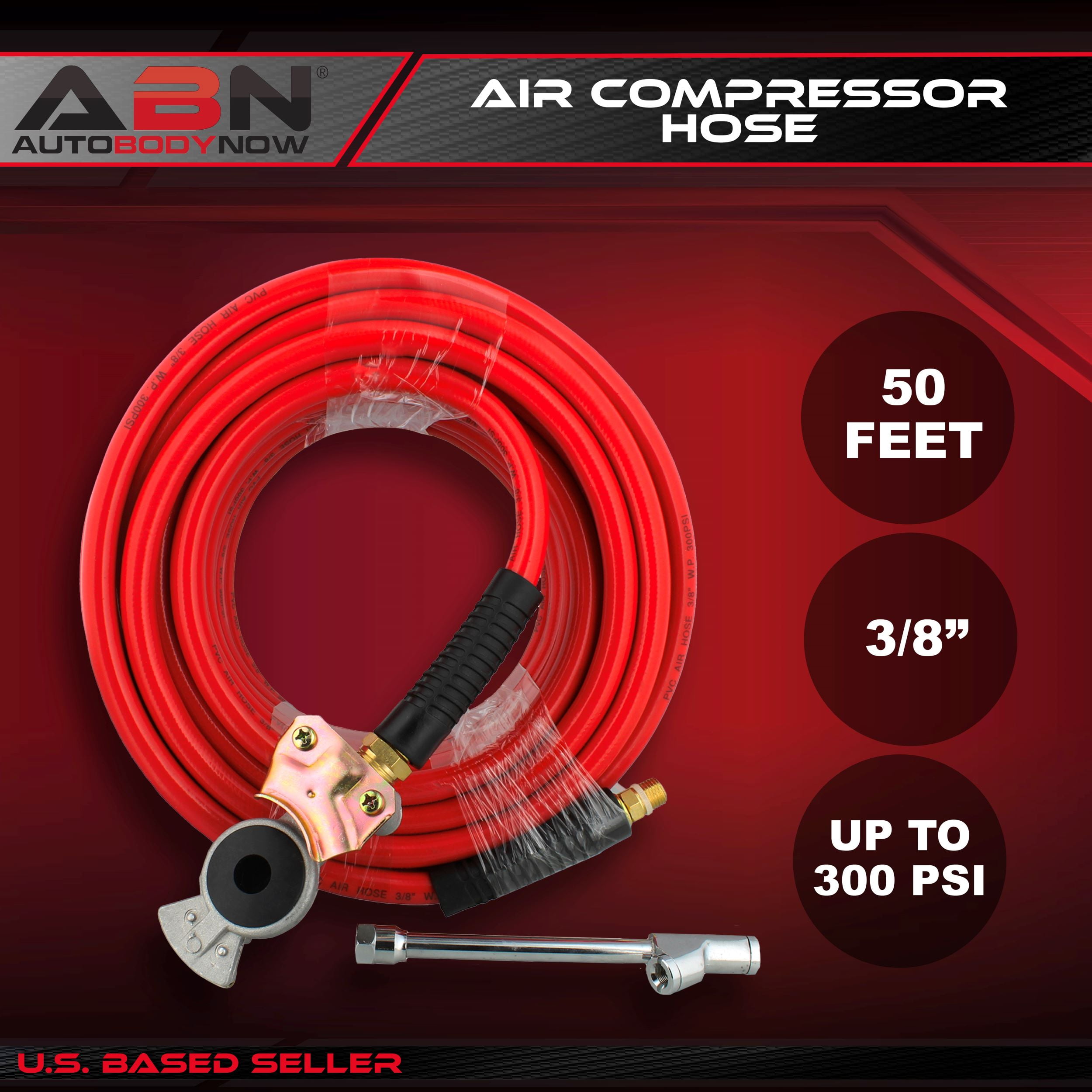 ABN 3/8 Air Compressor Hose 50 Ft - 300 PSI Flex Air Hose - PVC Air Line 