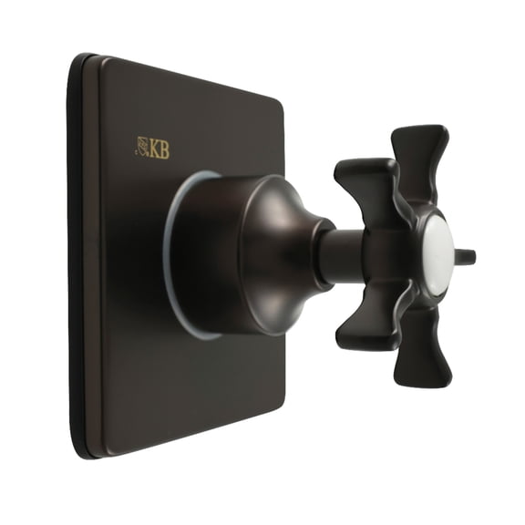 Kingston Brass KS3045NX Hamilton Single-Handle Three-Way Diverter Valve with Square Trim Kit in Oil Rubbed Bronze