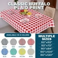 thumbnail image 4 of Sorfey Checkered Dining Table Cover Vinyl Table Cloth with Flannel, Green 84" x 60", 4 of 8