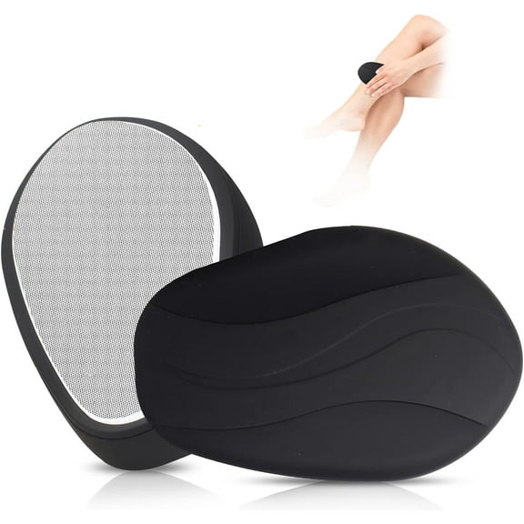 Crystal Hair Eraser, Magic Crystal Hair Remover for Women and Men, Reusable Painless Exfoliation Hair Removal Tool for Arms Legs Back (Black)