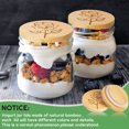 thumbnail image 4 of 6 Pack Oui Yogurt Jar Lids with Silicone Sealing Rings Rose Pattern Reusable 6.8cm Bamboo Oui Lids BPA Free Wide Mouth Storage Lids Leak Proof Wooden Yogurt Jar Lids for Perfect Sealing Mason Jar, 4 of 11