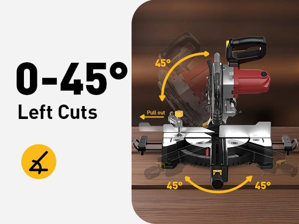 Anqdy 10-inch Sliding Compound Miter Saw Power Saw Cutting Wood Dust Mitre Saw