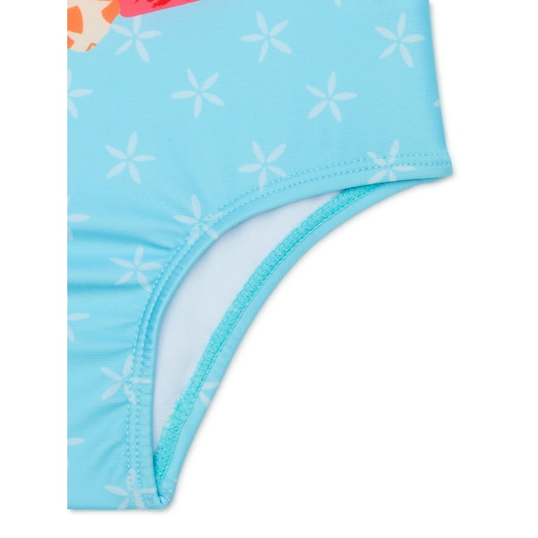 Disney Moana Toddler Girls Ruffle Strap One-Piece Swimsuit with UPF 50+,  Sizes 2T-4T