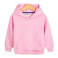 thumbnail image 5 of ZyeKqe Hoodies for Girls Boys Cotton Solid Color Sweatshirts Fall Casual Fashion Loose Fitted Hooded Top with Pockets, 5 of 7