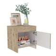 thumbnail image 1 of Mesa Noche Colore Macadamia/Blanco Madera Aglomerada Excelsior, 1 of 5