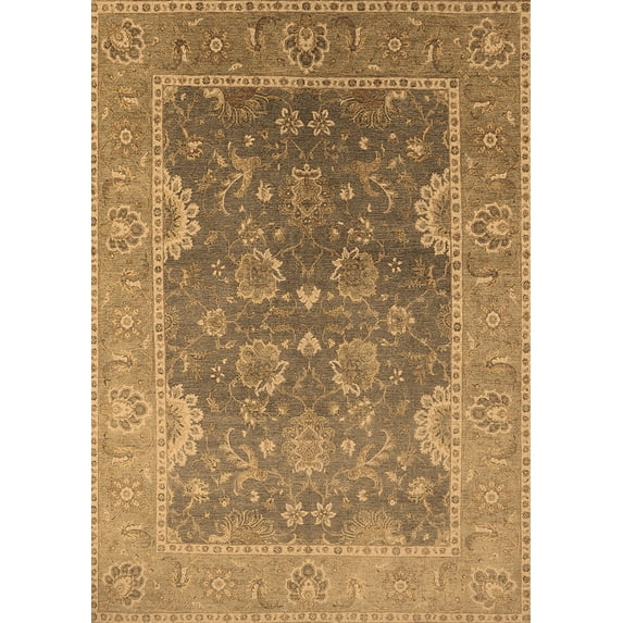Ahgly Company Indoor Rectangle Oriental Brown Industrial Area Rugs, 2' x 3'