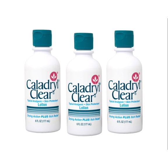 3 Pack - Caladryl Clear Skin Protectant Lotion 6 oz Each