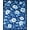 Blue, Pattern 1, variant on ODIKA 4'x6' Machine Washable Non-Slip Area Rug, Elegant with Artistic Delft Botanical Prints High Traffic Rug, Blue, 84239