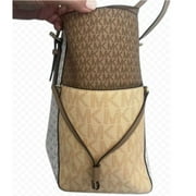 Michael Kors by Michael Kors Women's Leather Color-Blocked East/West Tote, Buttermilk Multicolor