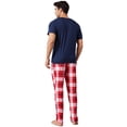 thumbnail image 2 of New men's pajama set featuring printed checkered pattern, loose fit, suitable for wearing outside, suitable for home use, 2 of 6