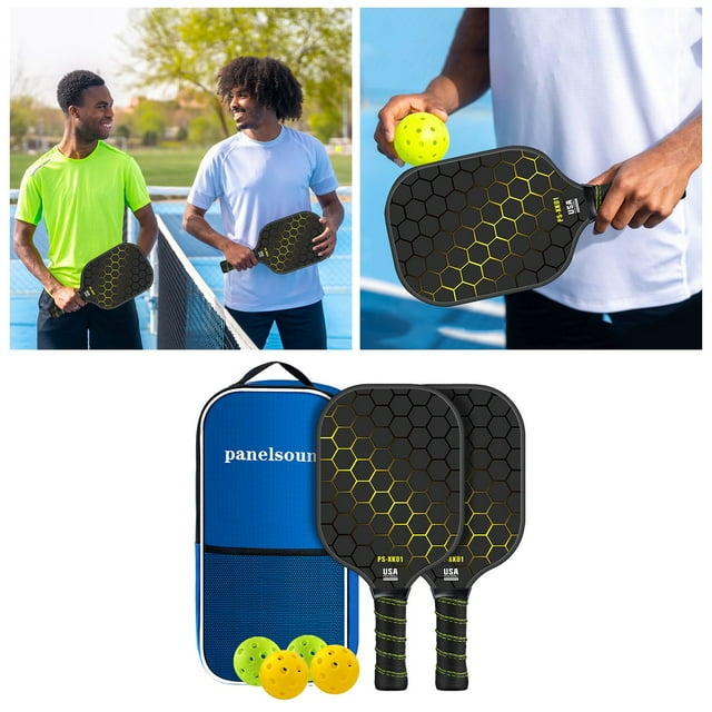 Pickleball Set With 2 And 4 For Outdoor Sports For Beginners Lightweight With Ergonomic Handle And Durable Fiberglass Face Volleyball Open Tennis Baby Bumpy Us Open Tennis Baby Soccer Tennis Pen