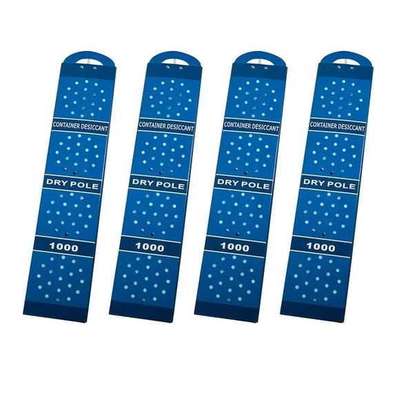 (4 Pack) Shipping Container Desiccant Strip w/ Hanger - 29"x6.5"x1.25" - Desiccant Strips for Moisture Absorption - Upto 60 Days Moisture Absorption - Top Hook for Easy Hanging inside Containers