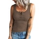 thumbnail image 4 of Mujeres Casual Tanques Sin mangas Botones Adelgazar Sólido Suéter Chaleco Blusa Tops Fridja qr146, 4 of 8