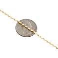 thumbnail image 4 of Real 10K Yellow Gold Diamond Cut Rice Bead Ball Chain 2mm Necklace 18 Inches, 4 of 6