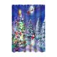 thumbnail image 2 of Cortina de ducha navideña con ganchos | Decoración navideña para el baño | Tela de poliéster impermeable con diseños festivos de árboles y bolas, 2 of 6