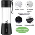 thumbnail image 2 of Licuadora portátil, licuadora personal portátil blanca, adecuada para batidos y batidos, mini licuadora eléctrica, licuadora de jugo recargable Usb 4000mah, seis Feliz Sencillez, 2 of 4