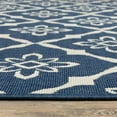 thumbnail image 3 of HomeRoots 9' X 13' Blue and Ivory Floral Stain Resistant Indoor Outdoor Area Rug, 3 of 5