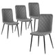 thumbnail image 1 of Juego De 4 Sillas Velvet De Comedor Vintage Recibidor gris, 1 of 7