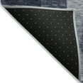 thumbnail image 3 of 8' Navy Blue Gray And Charcoal Round Geometric Washable Indoor Outdoor Area Rug, 3 of 5