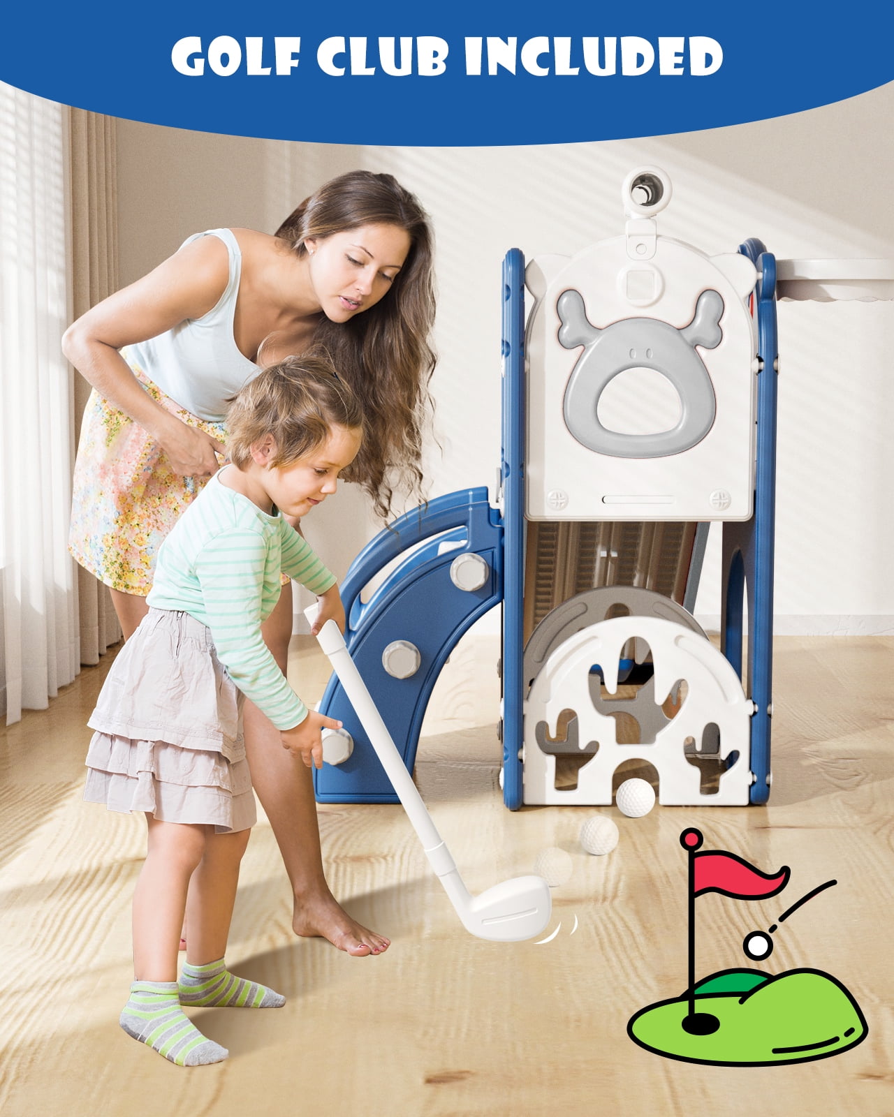 XJD 7 in 1 Toddler Slide, Kid Slide for Toddlers Age 1-3