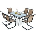 thumbnail image 7 of Costway 6PCS Patio Dining Chairs C spring motion High Backrest Armrest Brown, 7 of 7